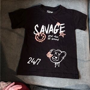 Savage Black Kids T-Shirt